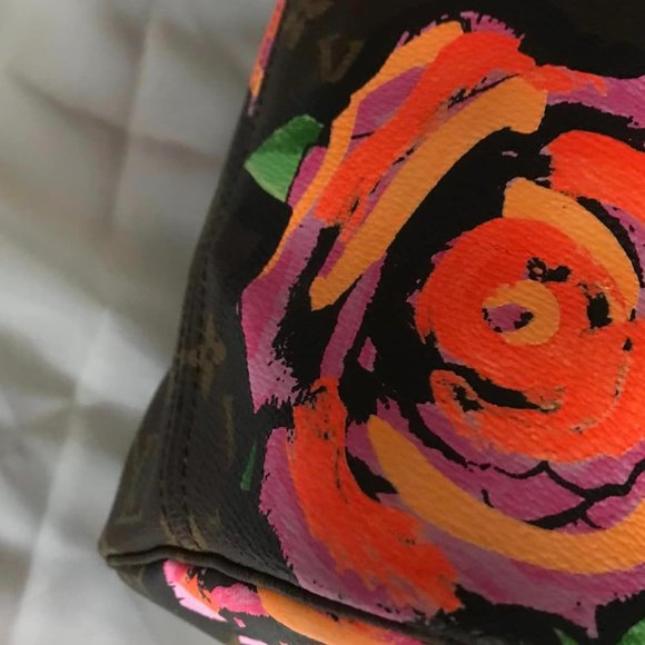 100% AUTHENTIC LTD EDITION LOUIS VUITTON MONOGRAM NEVERFULL ROSES MM - Picture 11 of 16